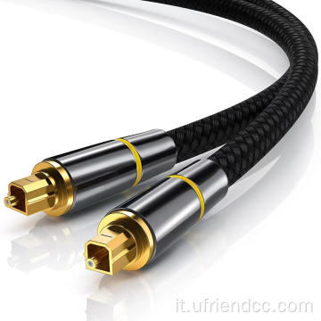 Connettori placcati da 24k Cavo Toslink audio ottico digitale